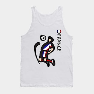 Dynamic France Soccer Player Pose V1-4 Tank Top